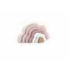 Kép 3/4 - Label Label - Fa montessori felhő-szivárvány építő (rózsaszín)
