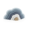 Kép 3/4 - Label Label - Fa montessori felhő-szivárvány építő (kék)