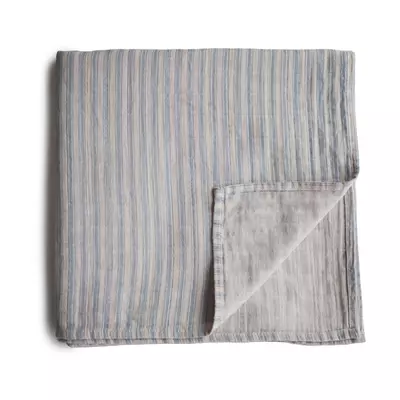 Mushie Muszlin pólya - Kék csíkos