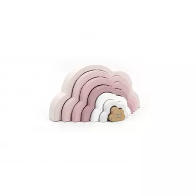 Label-Label -fa montessori szivárvány építő rózsaszín felhős