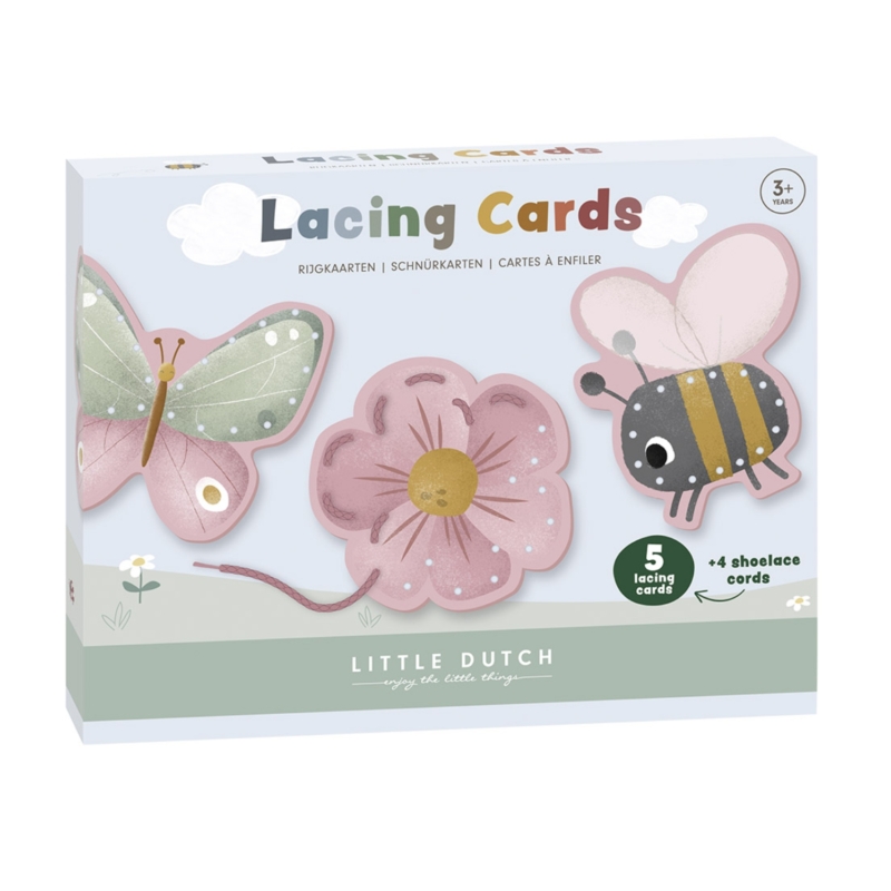 Little Dutch fűzhető kártyák - virágok és pillangók