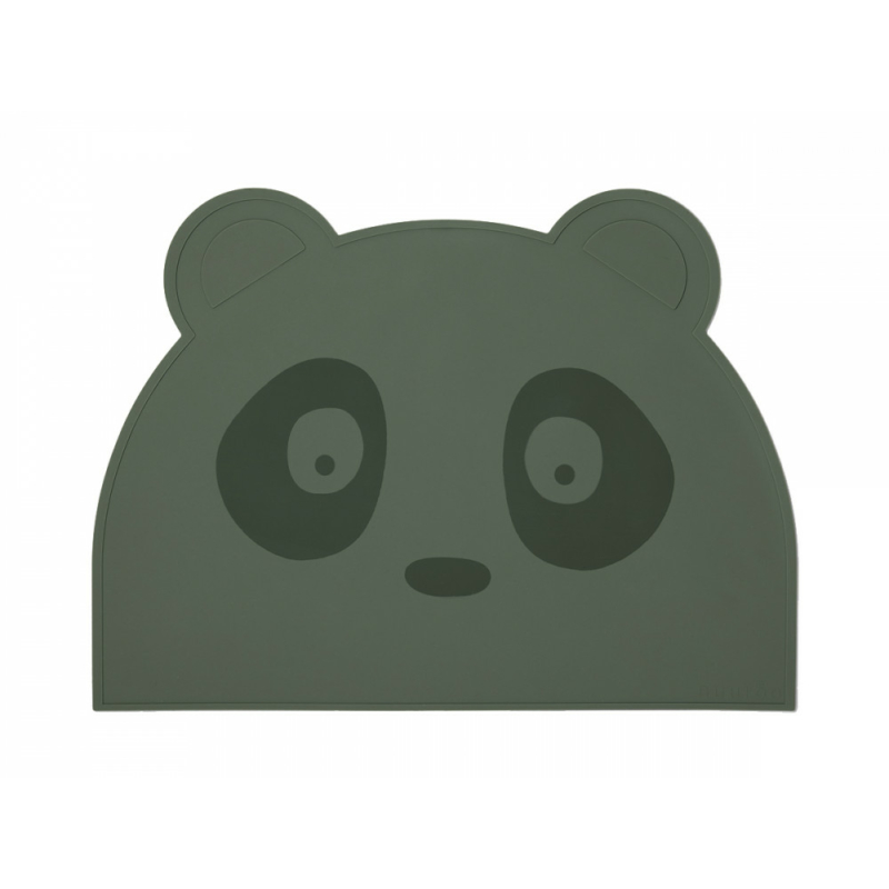 Nuuroo szilikon tányéralátét - Sötétzöld panda