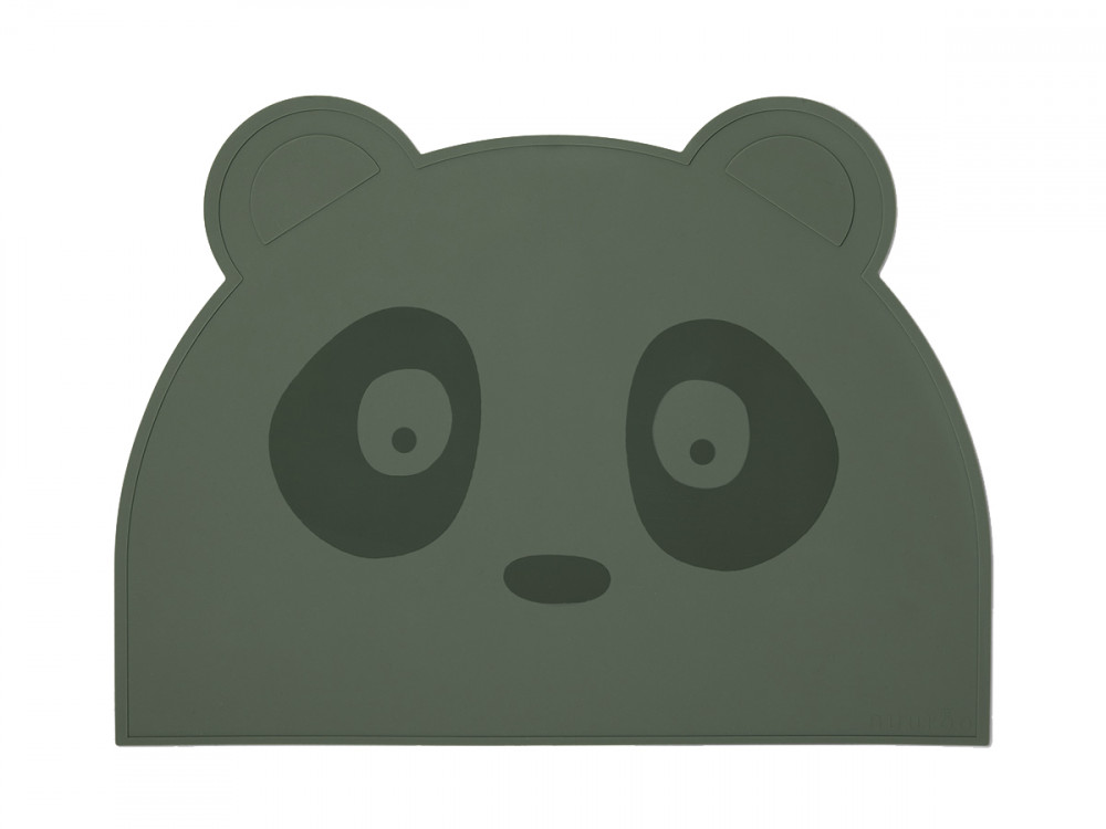 Nuuroo szilikon tányéralátét - Sötétzöld panda